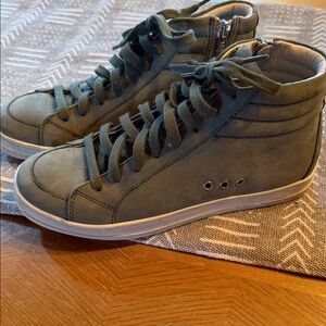 P448 Women's Olive High-Top Sneakers. Size 36 (5 to 5.5)